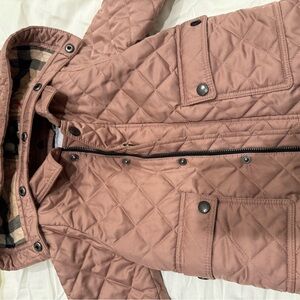 Burberry Beige and Red Checkered Jacket